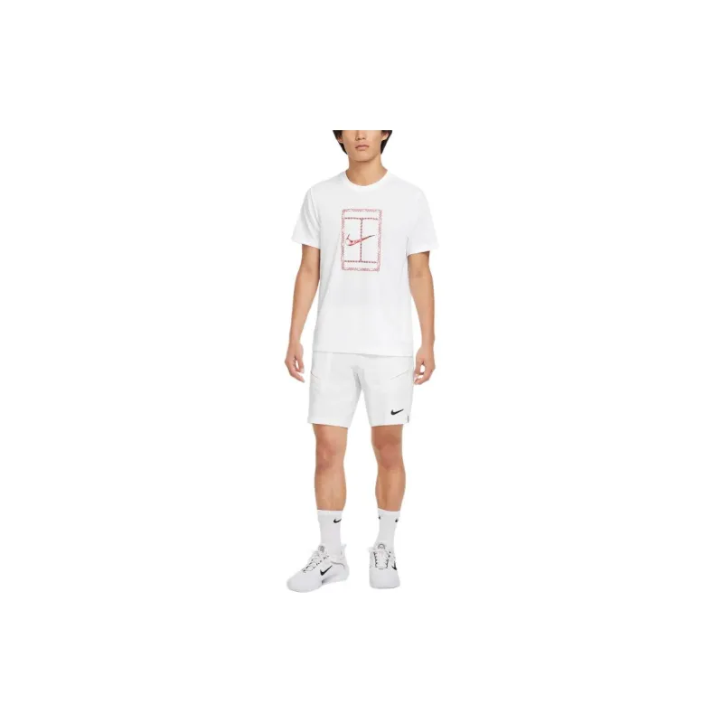 Nike CourtDri Fit T Shirt Men's White-2