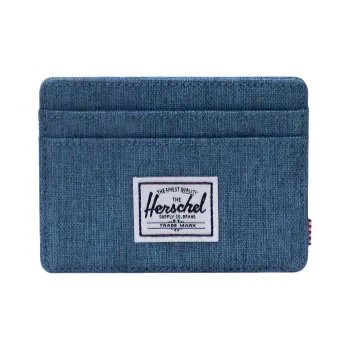 Herschel Polyester Card Holder With Multiple Card Slots, Anti Skimming, Coin Purse Regular Unisex Heather Gray Blue