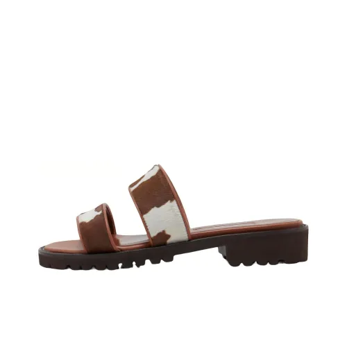 MANOLO BLAHNIK Slide Slippers Women's Dark Brown