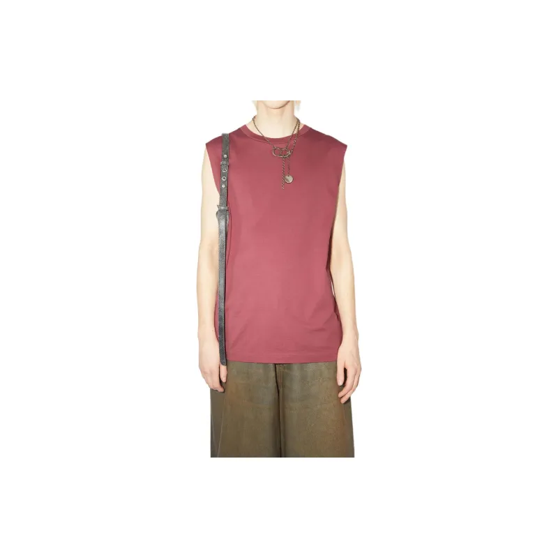 Acne Studios Tank Tops Unisex Padauk Red-3