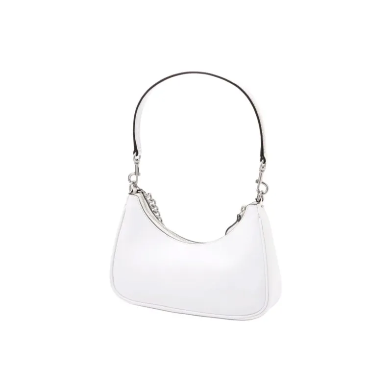 TORY BURCH MERCER Leather Shoulder Bag Trumpets Women's White-3