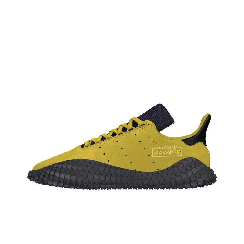 Adidas Originals Kamanda Anti Slip Wear Resistant Low Top Casual Shoes Unisex Yellow Black-0