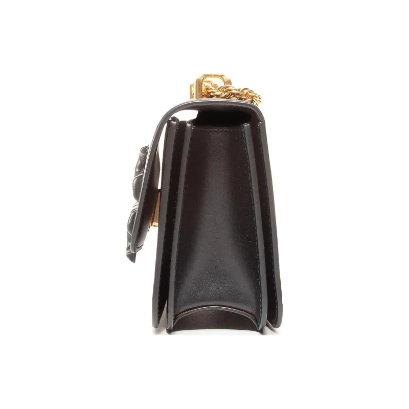 TORY BURCH Eleanor Leather Box Bag, Small Square Bag, Shoulder Bag, Crossbody Bag Small Size Women's Black-1