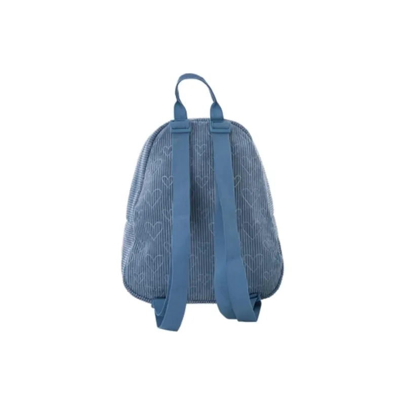 JanSport Corduroy Backpack Mini Women's Blue Heart-4
