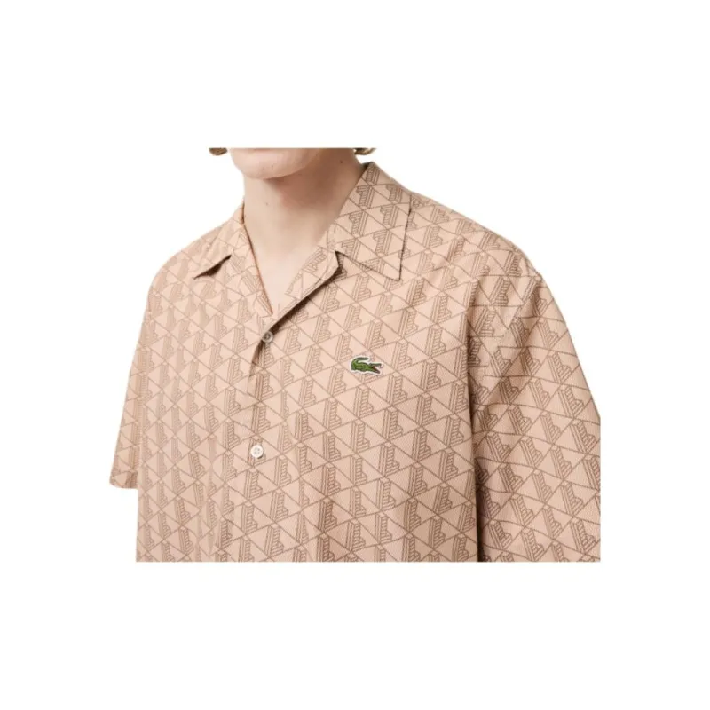 LACOSTE Short-sleeve Geometric-print Shirt-4
