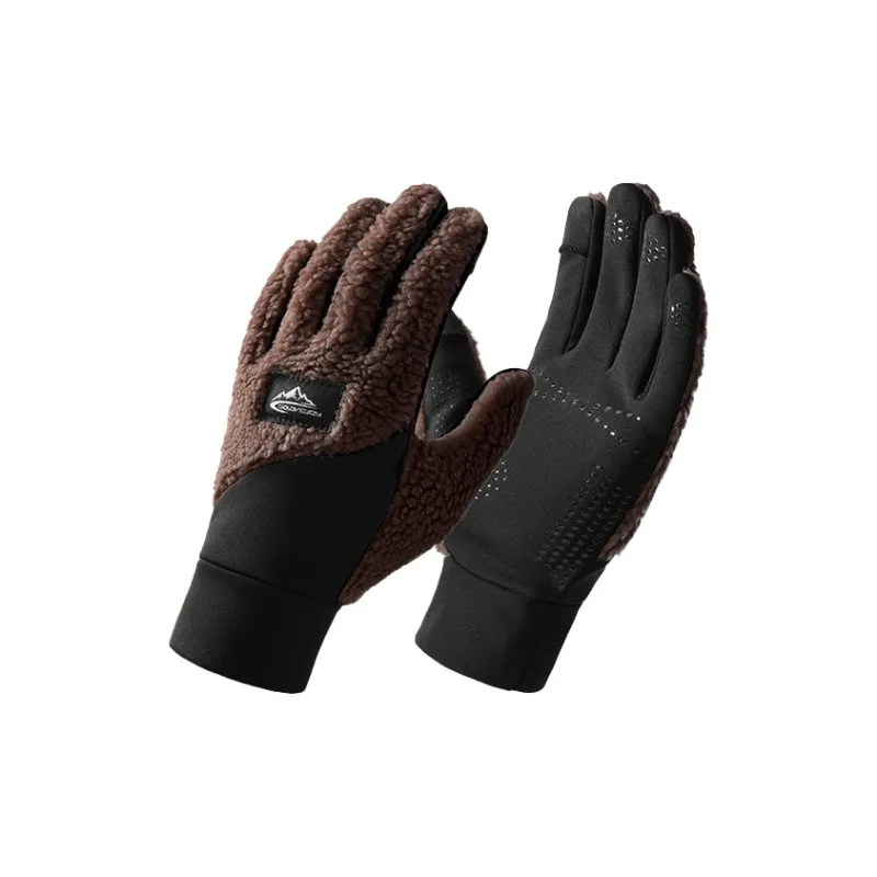 TUCANO Teddy Fleece Patchwork Style Glove Unisex-2