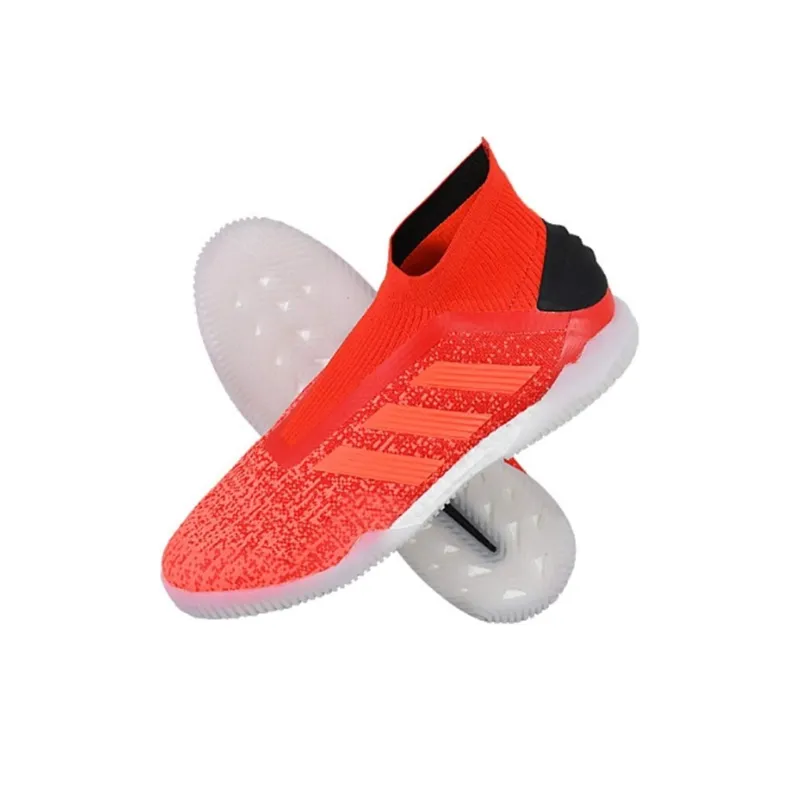 Adidas Predator 19+ IC/IN Anti Slip Wear Resistant Soccer Shoes Men's Red-5