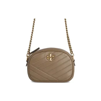 TORY BURCH Kira Leather Camera Bags Crossbody Bag Shoulder Bag Small Size Women's Taupe
