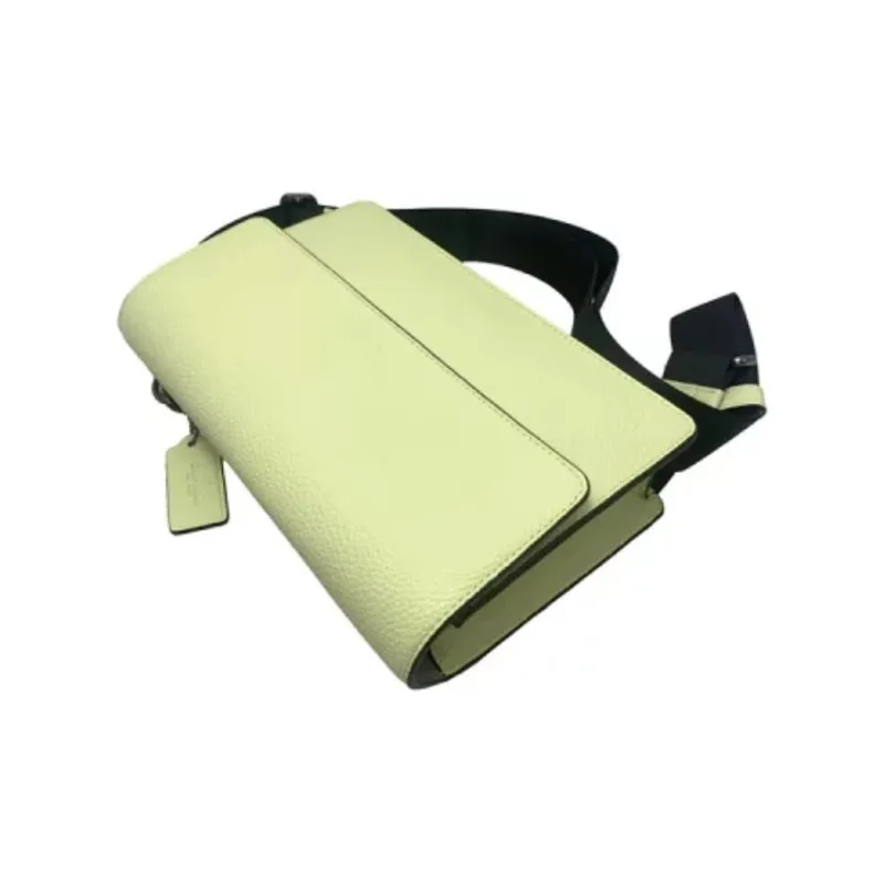 COACH Turner Leather Handheld Shoulder Bag, Crossbody Bag Medium Size Men's Lime Green-3