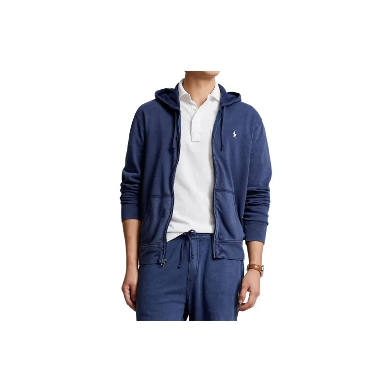 Polo Ralph Lauren Pony Embroidered Zipped Drawstring Hoodie-1
