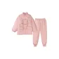 Pink Embroidery Women's Down Jacket Set
