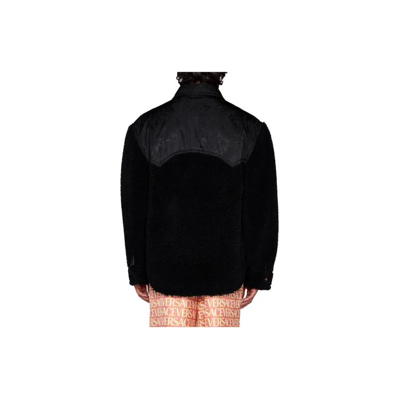 VERSACE Panelled Button Up Jacket-5