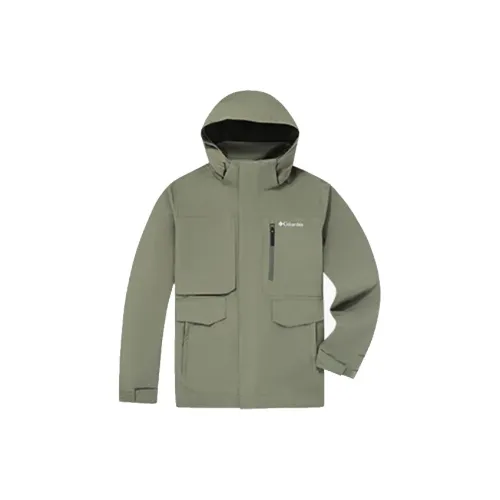Columbia 24 Fall And Winter Water Resistant Wear Resistant Warm Heat Reflective Windbreaker Jacket Men's Green