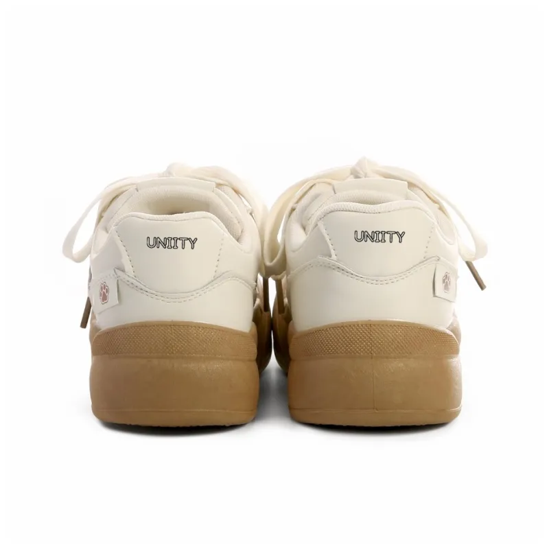 UNIITY Niche Cute Style, Platform Chunky Shoes Slip Resistant Low Top Skateboard Shoes Women's Box Included-3