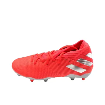 Adidas Anti Slip Wear Resistant Soccer Shoes Men's Red Silver