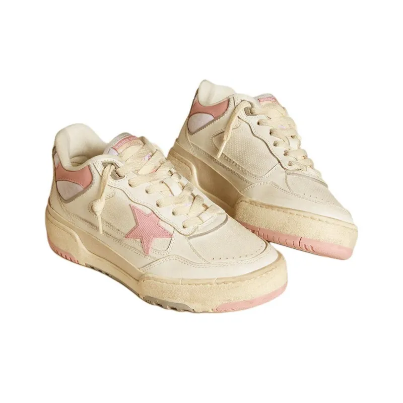 Golden Goose Forty2 Low-Top Skateboard Shoes Women's White Pink-2