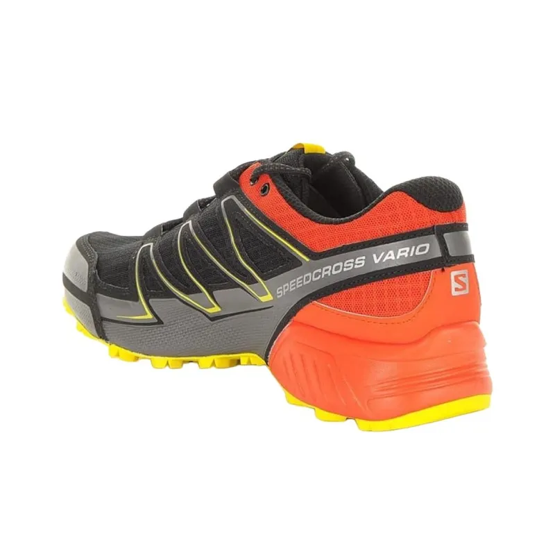 SALOMON Speedcross Vario Shock Absorbers With Slip Resistant Features Low Top Running Shoes Men's Black Orange-1