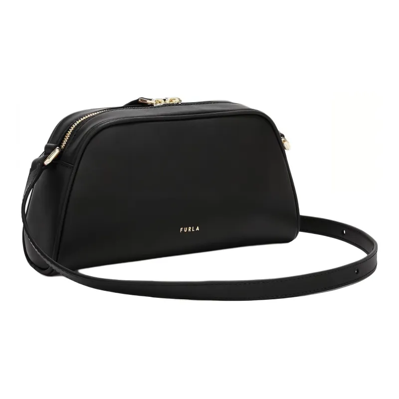 Furla Calfskin Shoulder Bag, Crossbody Bag Small Size Women's Black-1