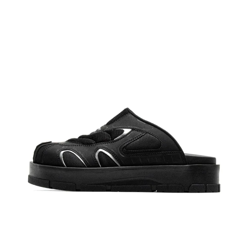 Mule Donkey Abrasion Resistant Wrap toe Slippers Unisex Black-0
