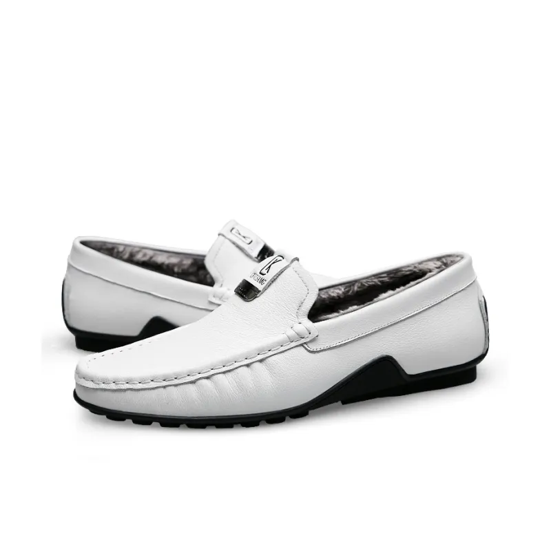 CKVUSAMG Beanie Shoes Men's White-5