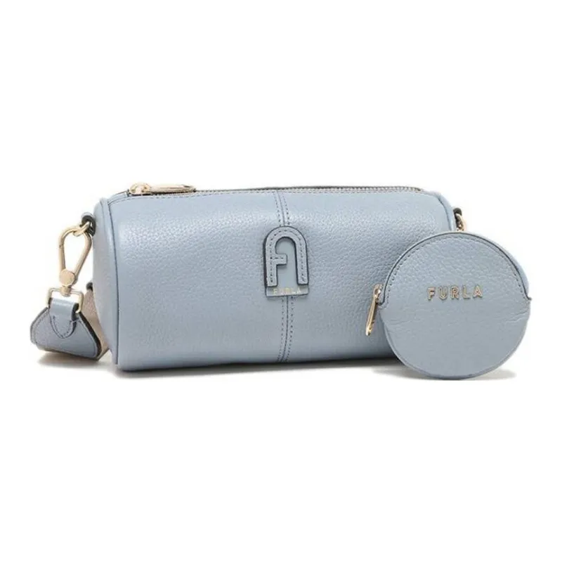 Furla Leather Cylinder Bag Crossbody Bag Shoulder Bag Women's Blue-1