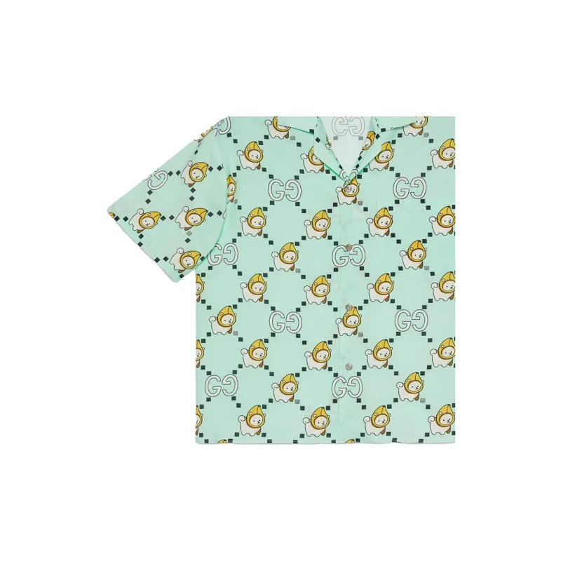 GUCCI Shirts Men Teal-5