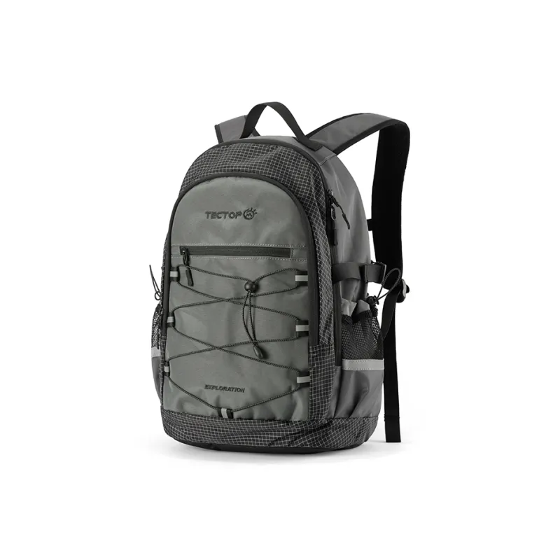 Tectop Oxford Backpack Regular Unisex Classic Black/Pine Needle Green-6