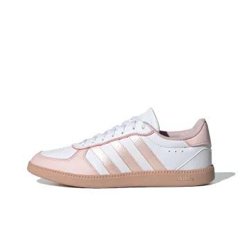Adidas BREAKNET SLEEK Anti Slip Wear Resistant Low Top Skateboard Shoes Women's White Pink