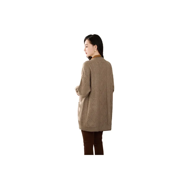 SMEN Knitwear Women's Coffee-1