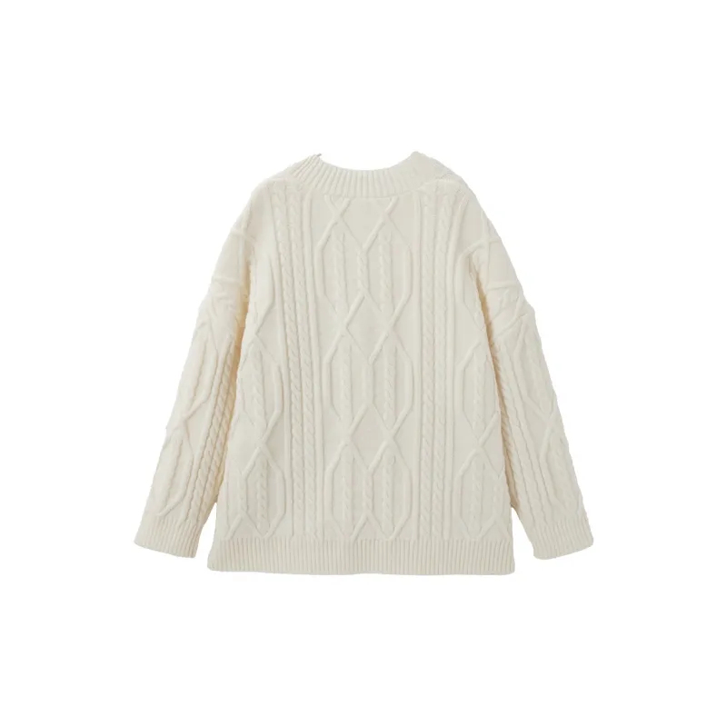 XIANGYING Sweater Women's Beige-1
