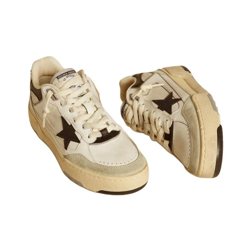 Golden Goose Forty2 Low-Top Skateboard Shoes Women's Beige-2