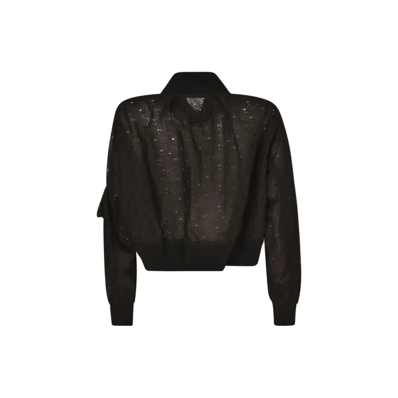 Sacai Logo Detailed Zip-Up Bomber Jacket-1