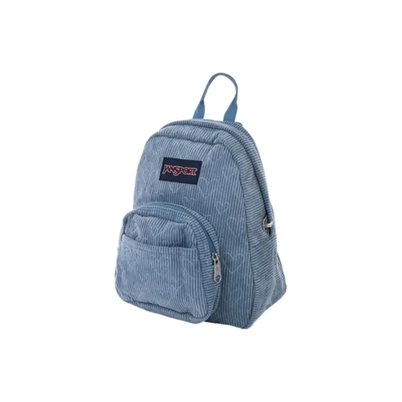 JanSport Corduroy Backpack Mini Women's Blue Heart-2