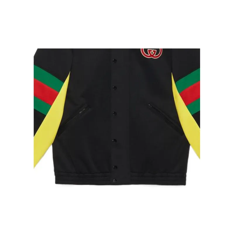 GUCCI Logo Patch Web Motif Jacket-3