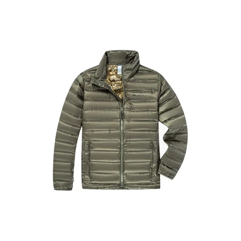 Columbia 24 Fall And Winter Water Resistant Wear Resistant Warm Heat Reflective Windbreaker Jacket Men's Green-2