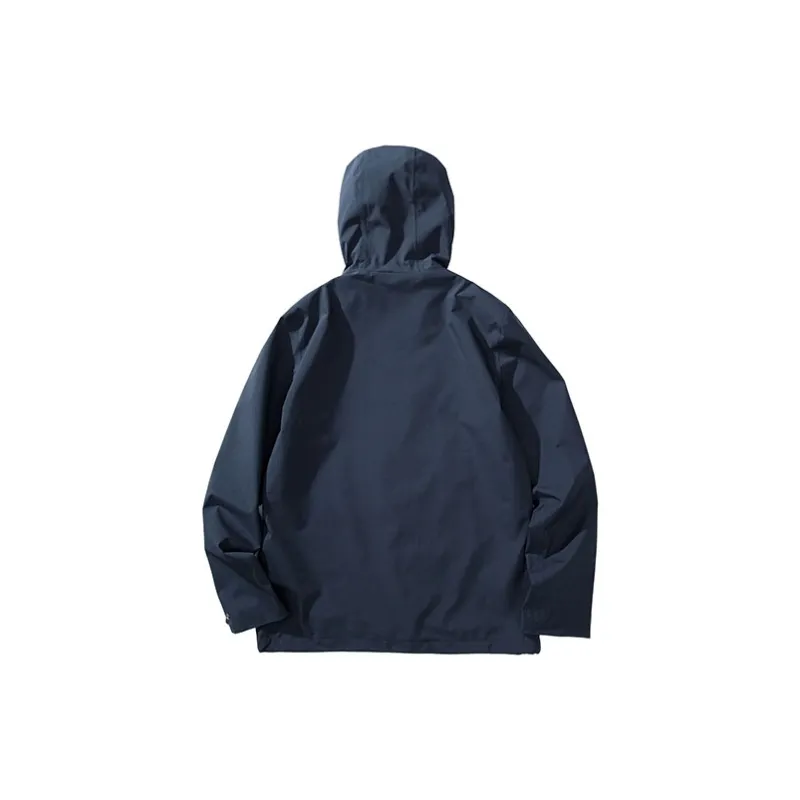 Jack Wolfskin Waterproof And Windproof Windbreaker Jacket Men's Dark Sapphire With Free Necklace-3