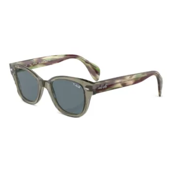 RayBan Acetate Rectangular Sunglasses Women's Transparent Green