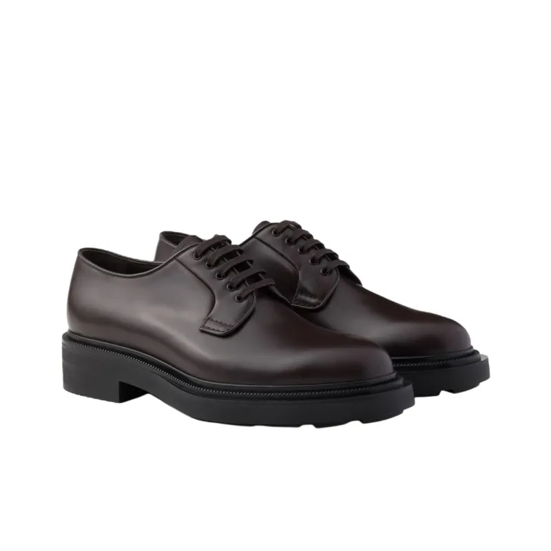 PRADA Casual Shoes 4.5cm Men's Brown-2