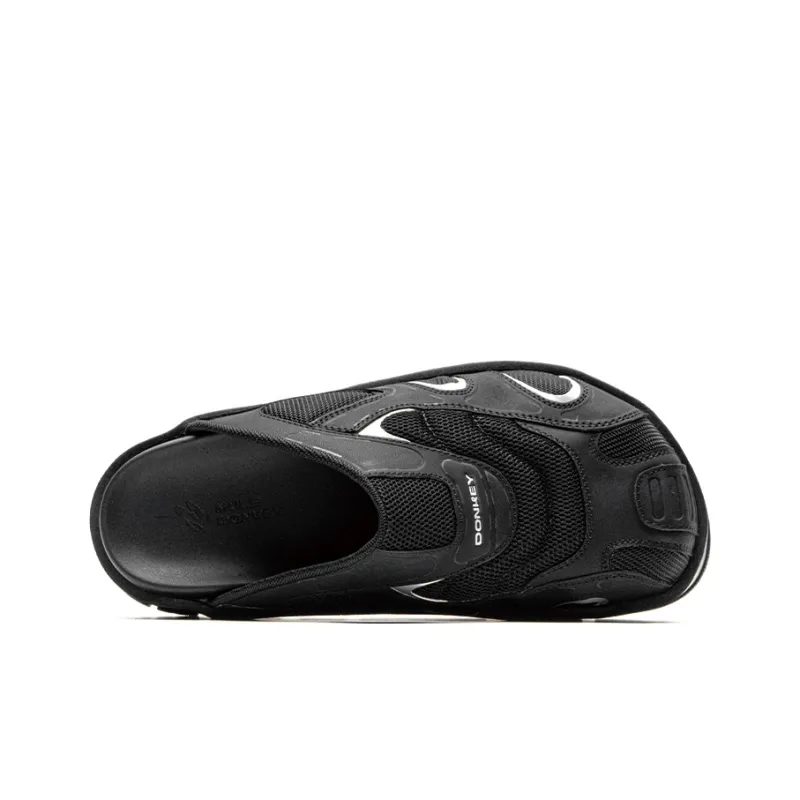Mule Donkey Abrasion Resistant Wrap toe Slippers Unisex Black-6