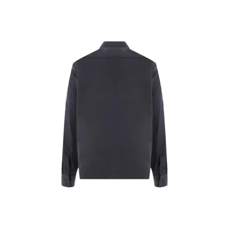 DRIES VAN NOTEN Wool Herringbone Boxy Shirt Blazer-1