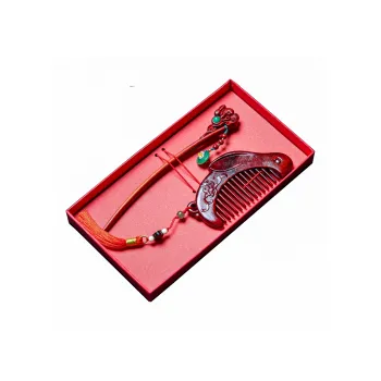 Xianyou Red Rosewood Hair Comb Unisex
