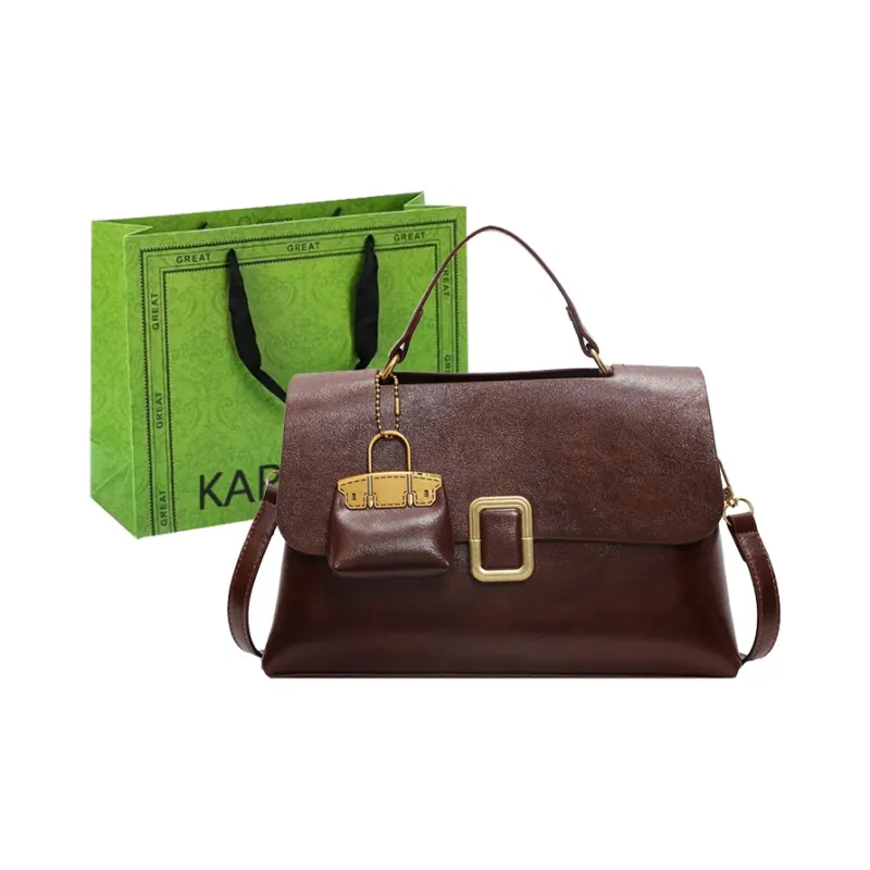 KARUISHA PU Handbag Shoulder Bag Crossbody Bag Women's Black Brown Coffee Burgundy Green-5