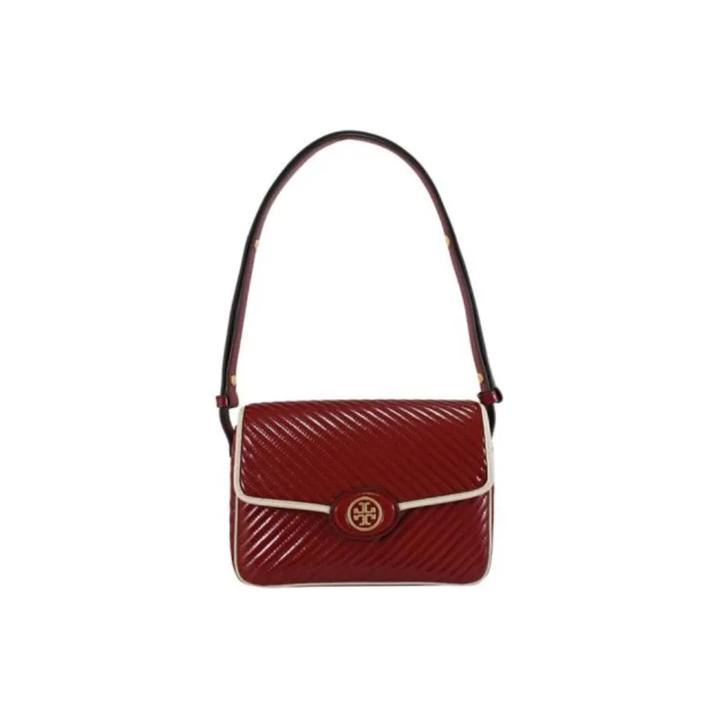 TORY BURCH Robinson Split Cow Leather Messenger Bag, Handbag, Shoulder Bag Regular Women's Red-1