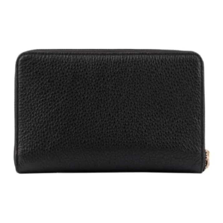 COACH Dempsey Solid Color Monochrome Leather Cell Phone Pouch Card Holder Long Wallet Women's Midnight Marine Blue-2
