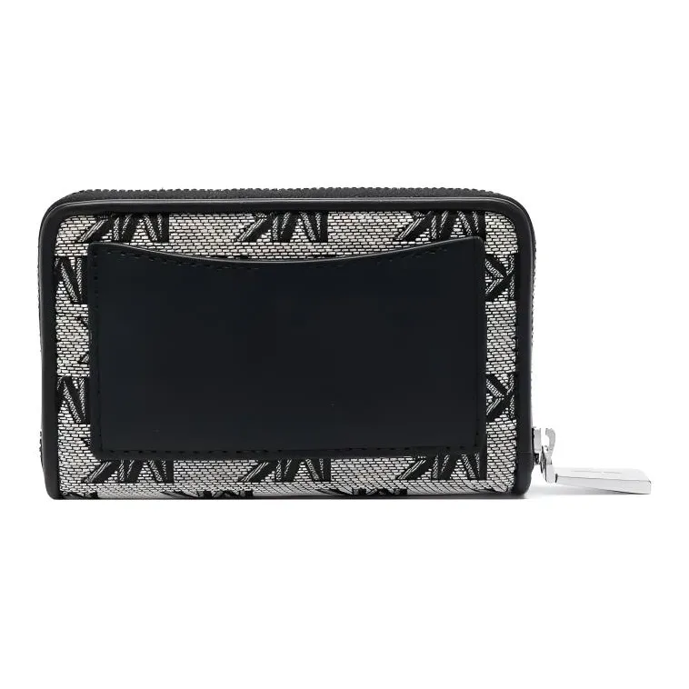 MICHAEL KORS Calfskin Patchwork Fabric Wallet Women's Black-1