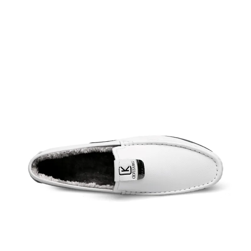 CKVUSAMG Beanie Shoes Men's White-3