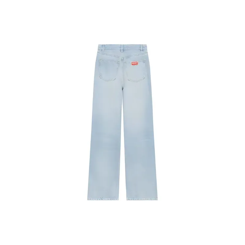 KENZO Logo Patch Wide Leg Jeans-1