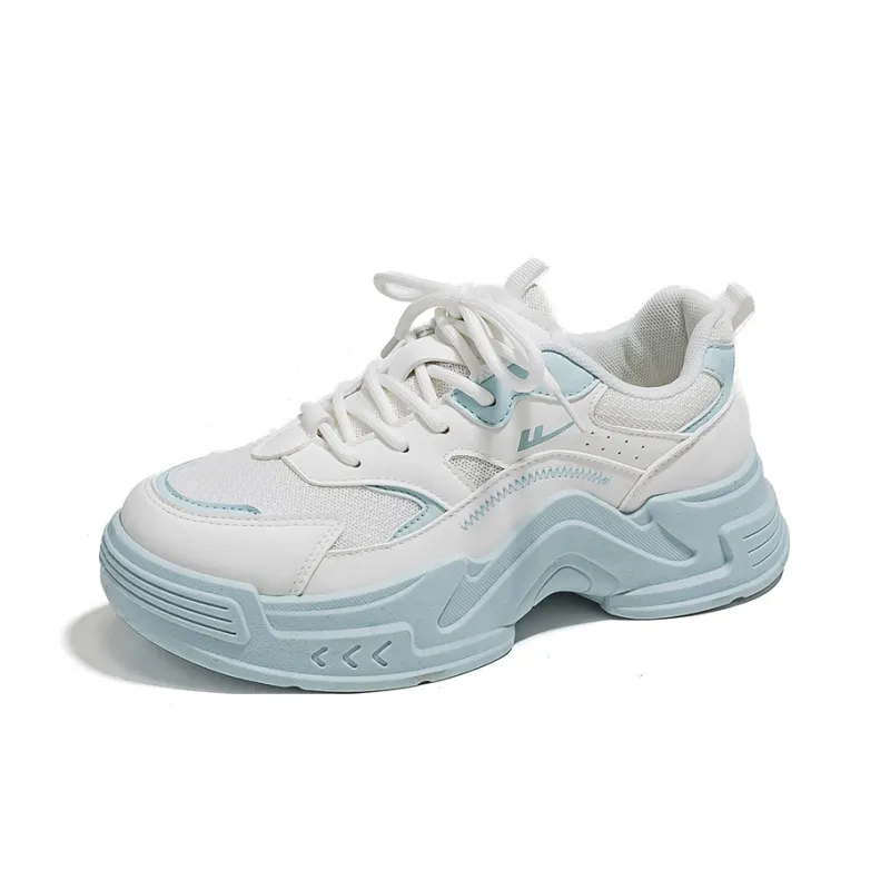 Warrior Low Top Chunky Sneakers Women's White Moon-2