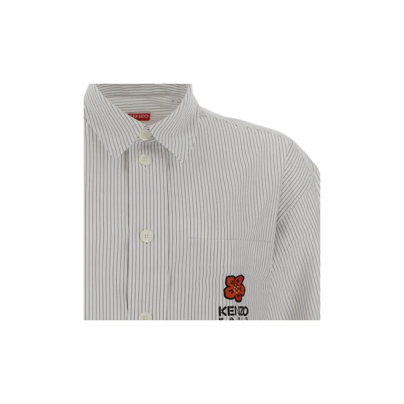 KENZO Striped Boke Flower Oversized Shirt-3