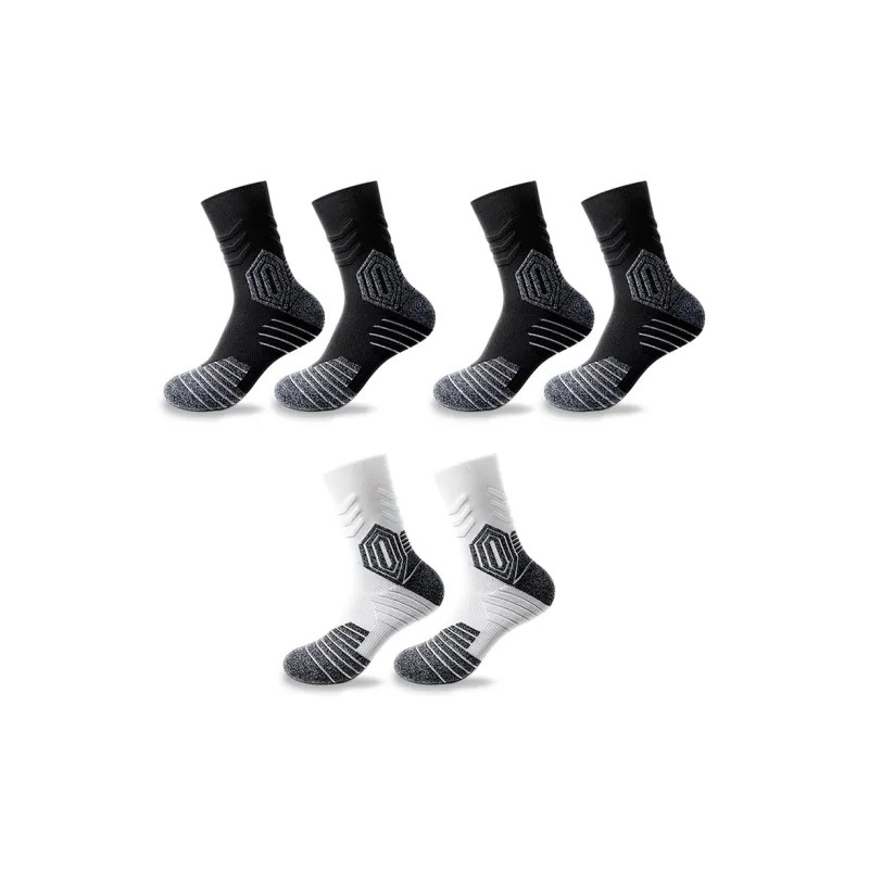 JIAZINI Basketball Socks Men's 3 Pack-12